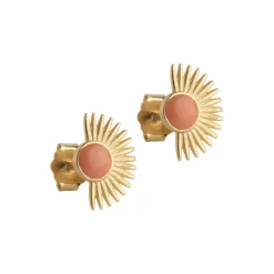 Soleil Studs, light coral
