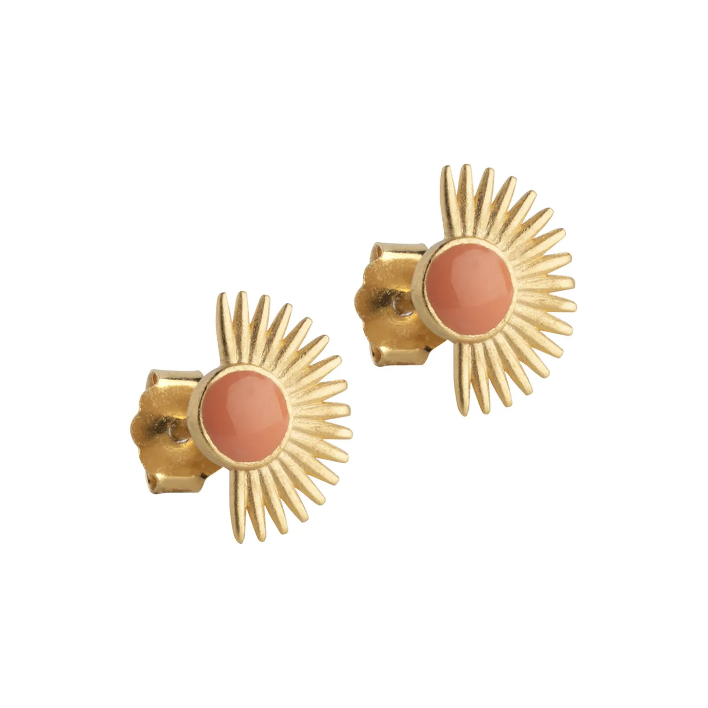 Soleil Studs, light coral
