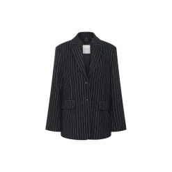 SomayaPW Blazer, navy pinstripe