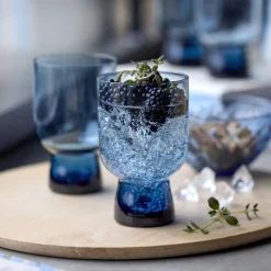 Sorrento vandglas 4 stk., blå