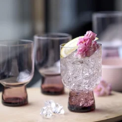 Sorrento vandglas 4 stk., pink