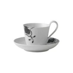 Sort Mega Riflet højhankskop med underkop 24 cl