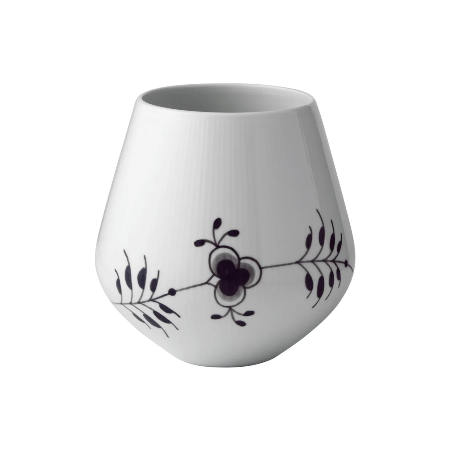 Sort Mega Riflet vase 20,5 cm