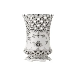 Sort Musselmalet Helblonde vase 11 cm