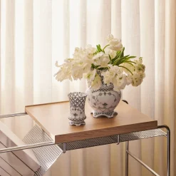 Sort Musselmalet Helblonde vase 22 cm