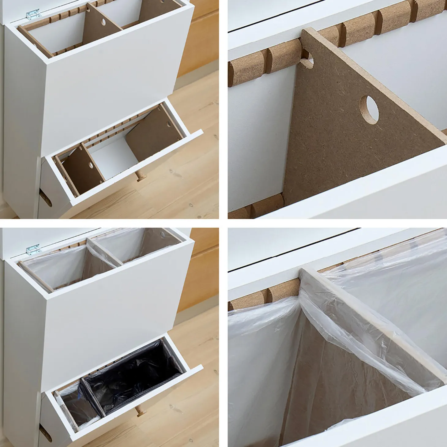 SORTED Premium Tall affaldssortering, white/RAL 9010