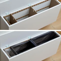 SORTED Premium Wide affaldssortering, white/RAL 9010