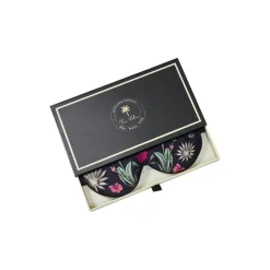 Sovemaske, floral garden black