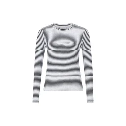 Sparkle Striped Longsleeve Organic, midnight blue