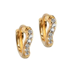 Sparkling Curve Small hoops