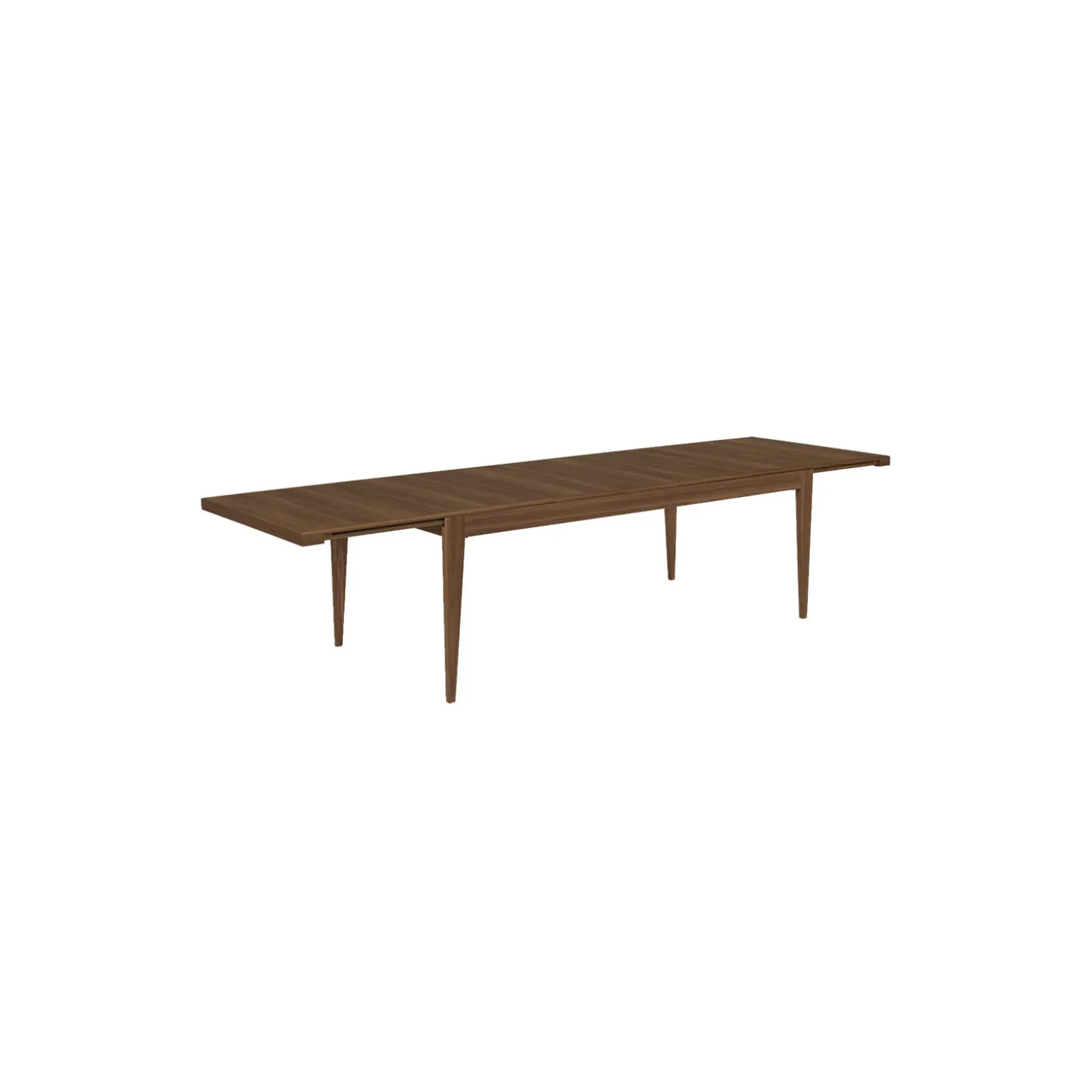 S-Table Dining Table Rectangular Extendable, matt lacquered american walnut