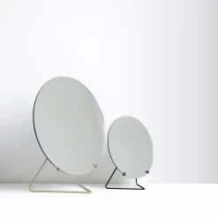 Standing Mirror, brass