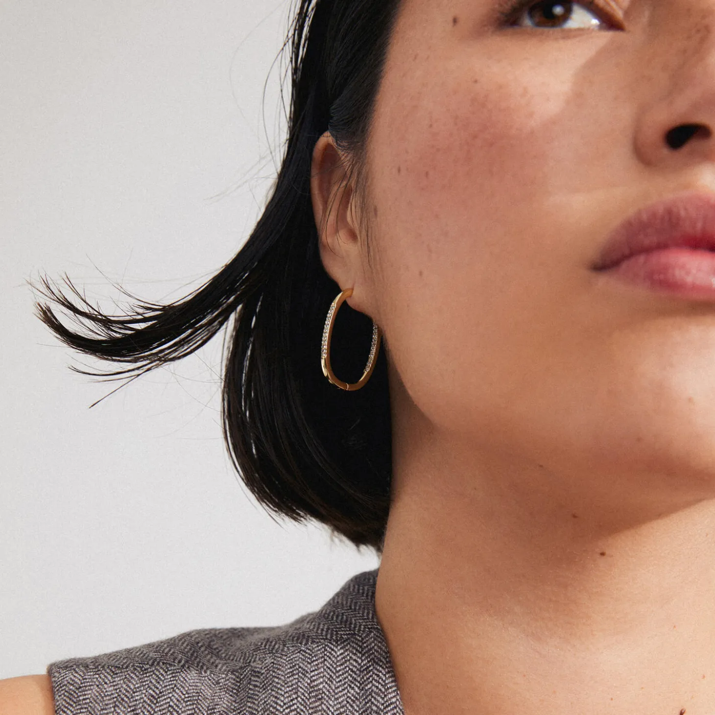 STAR recycled hoops, guldbelagt