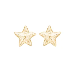 Starfish Lustre øreringe 8 mm, forgyldt sølv