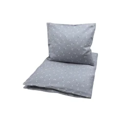 STARS baby sengetøj, jasmin blue/balsam cream/walnut