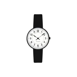 Station armbåndsur, white/black/black