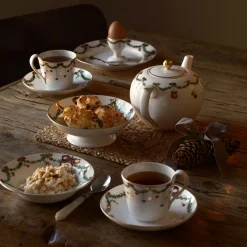 Stjerne Riflet Jul dyb tallerken Ø 17 cm