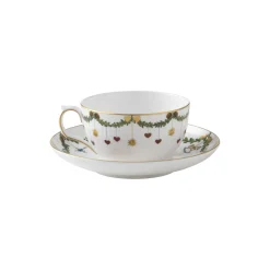 Stjerne Riflet Jul kop med underkop 32 cl