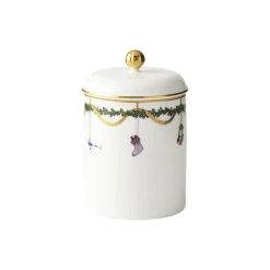 Stjerne Riflet Jul krukke med låg