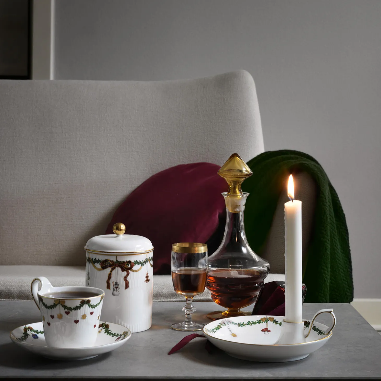 Stjerne Riflet Jul lysestage