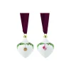 Stjerne Riflet Jul ornament 2 stk.