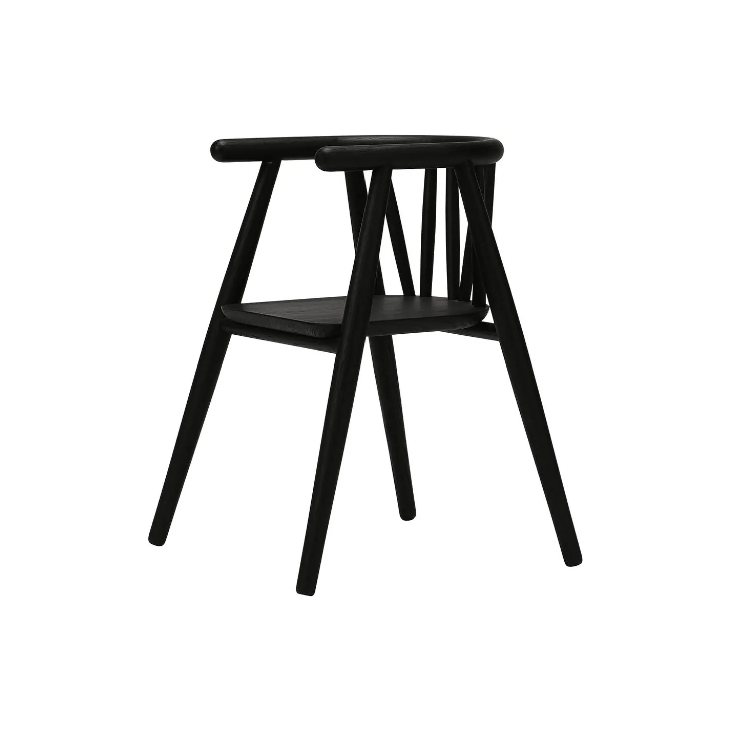 Storm børnestol, sortlakeret eg