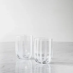 Stripe glas, white stripes