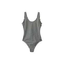 Stripe Swim Suit, black