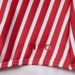 Stripe Swim Suit, red