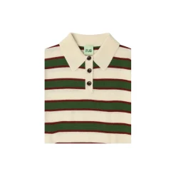 Striped Polo, ecru