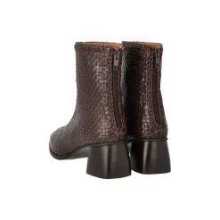 Støvlet, dark brown braid