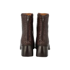 Støvlet, dark brown braid