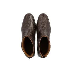 Støvlet, dark brown braid