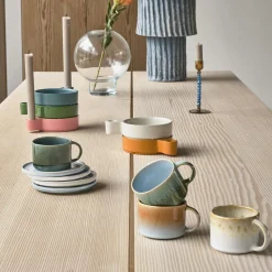 Styles espressokop 2 stk., blå/amber