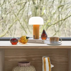 Styles krus med hank 2 stk., blå/amber