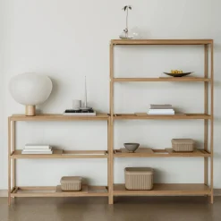 SUKOYA Wooden Shelf Large, natural lacquered