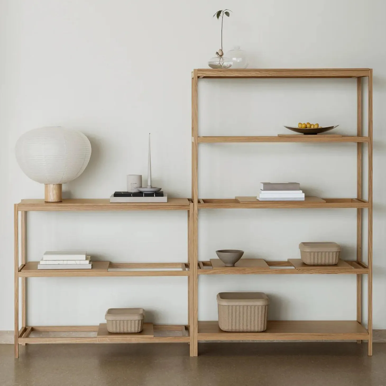 SUKOYA Wooden Shelf Large, natural lacquered
