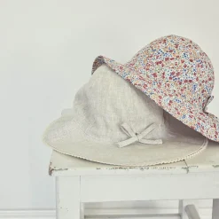 Summer Hat Liberty Fabric, sepia rose