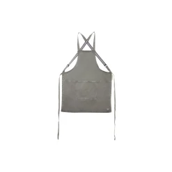 Suspender forklæde, grå-grøn