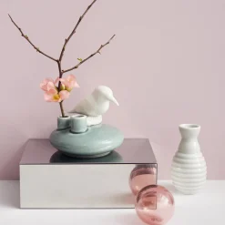 Sweet Stories Kingfisher vase, peacock