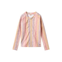 Swim T-shirt L/S Zip Ada, 1234 multi rainbow