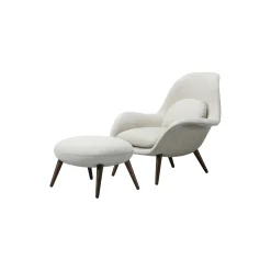 Swoon loungestol og skammel, Maple 222
