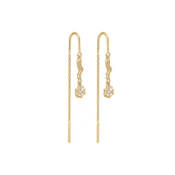 Tangled øreringe, forgyldt sølv