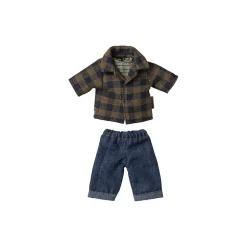 Ternet brun skjorte og bukser til farmus