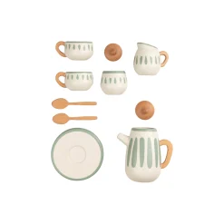 Te-sæt, classic white/sage green
