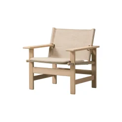 The Canvas Chair loungestol med hynde, sæbebehandlet eg/kanvas
