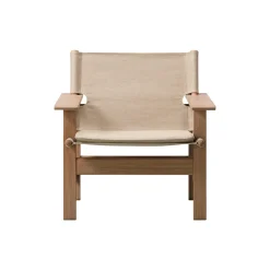 The Canvas Chair loungestol med hynde, olieret eg/kanvas