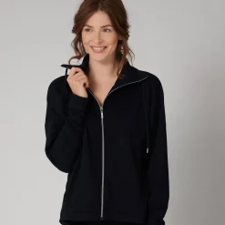 Thermal joggingbluse, black