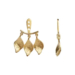 Three Dancing Ile De L'Amour Behind Ear Earring Single, gold