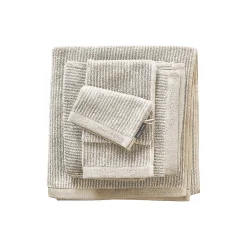 Timeless Tone Stripe håndklæde, beige/white